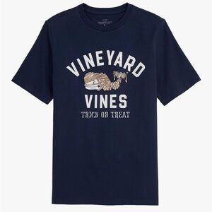 NWT Vineyard Vines Dark Blue Glow in the Dark Halloween Tee